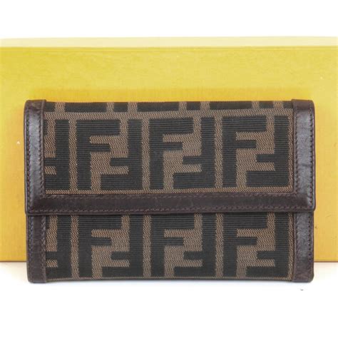 fendi zucca wallet|fendi peekaboo wallet.